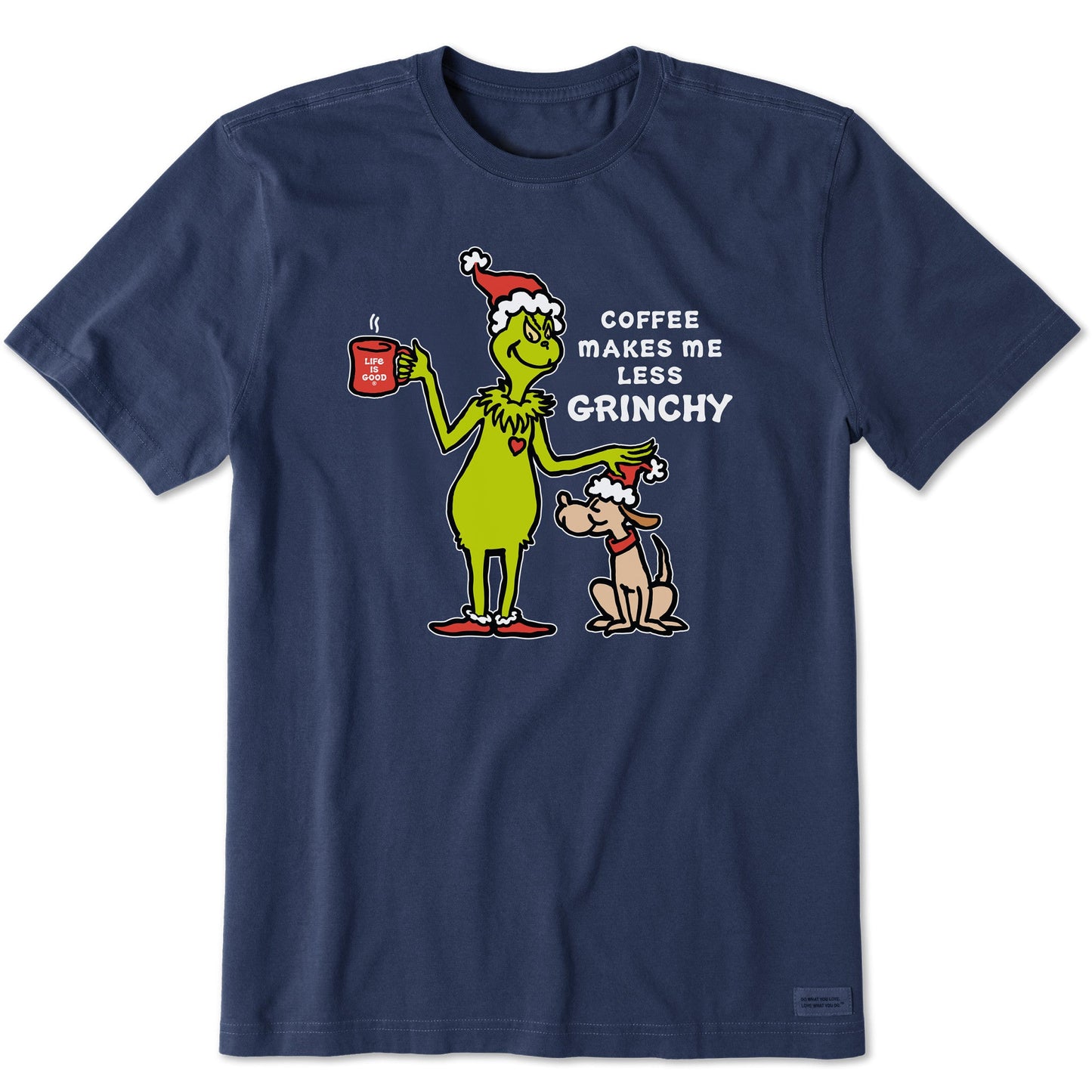 Men's Less Grinchy Coffee Short Sleeve Crusher Tee