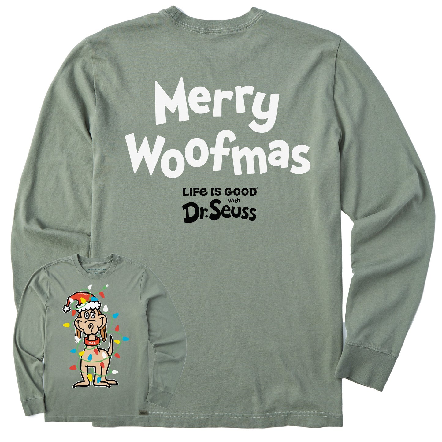 Men's Max Merry Woofmas Long Sleeve Crusher Tee