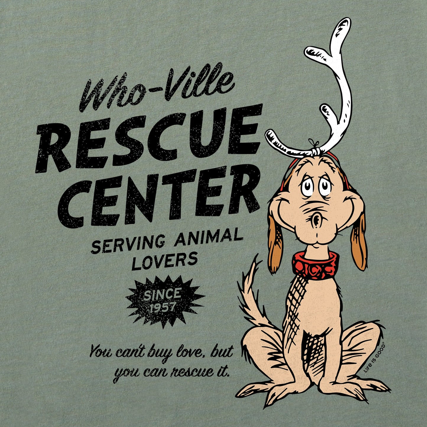 Men's WhoVille Rescue Center In Color Long Sleeve Crusher Tee
