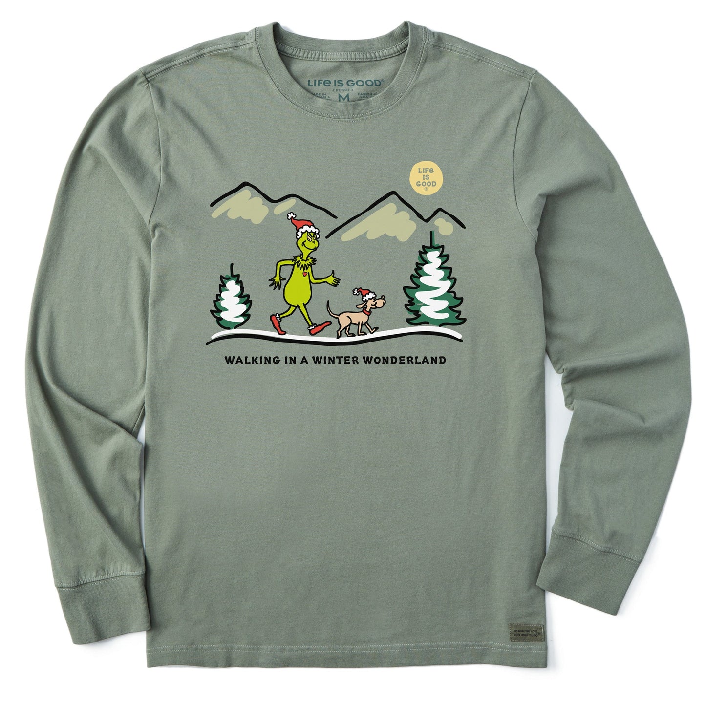 Men's Grinch and Max Scape Long Sleeve Crusher Tee