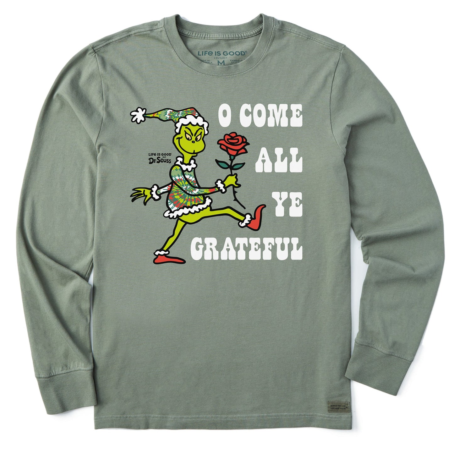 Men's Grateful Grinch Long Sleeve Crusher Tee