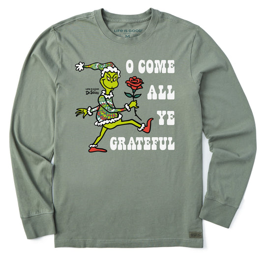 Men's Grateful Grinch Long Sleeve Crusher Tee