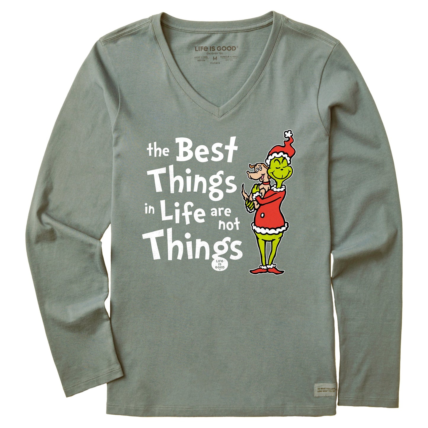 Women's Grinch and Max The Best Things Long Sleeve Crusher Vee