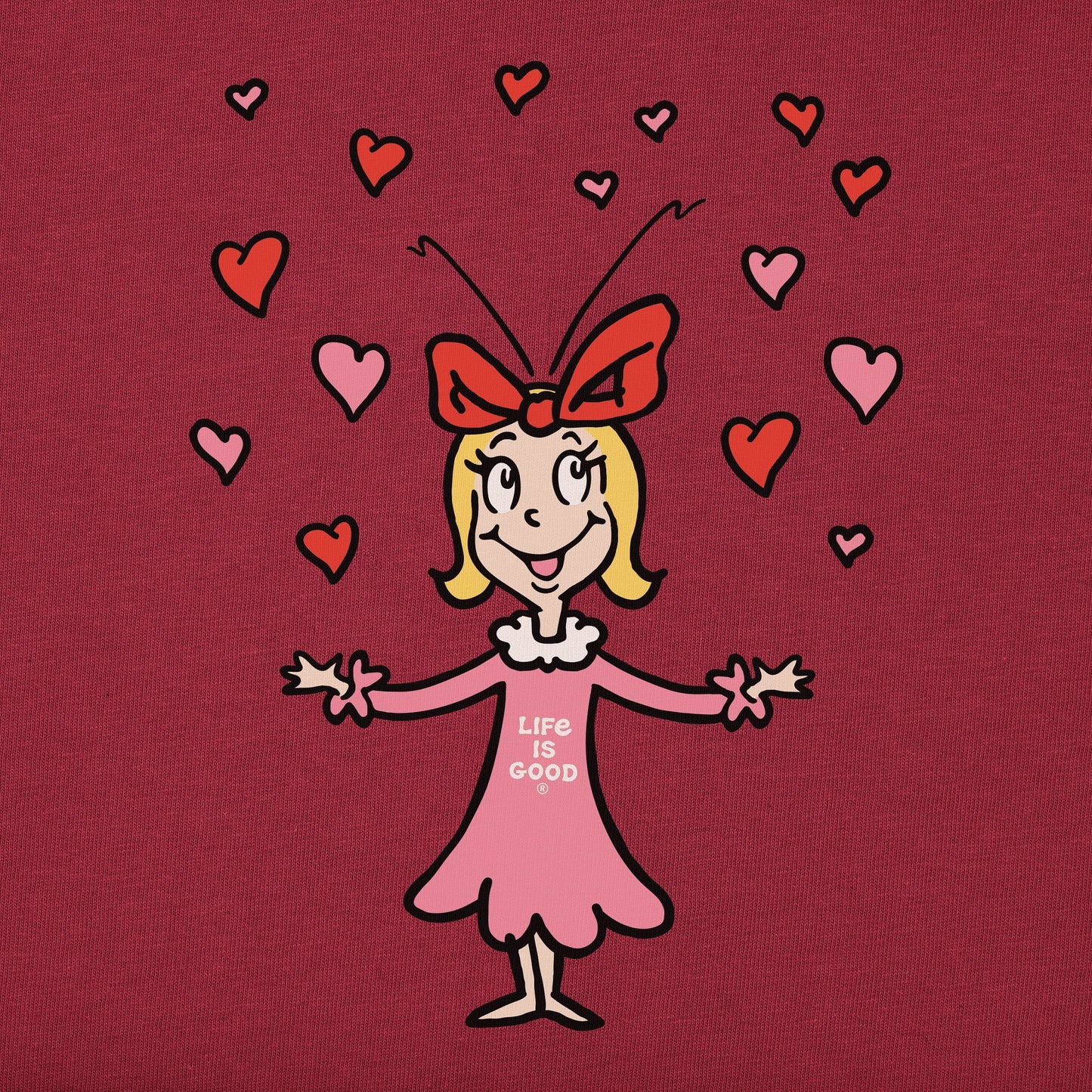 Women's Cindy-Lou Hearts Long Sleeve Crusher Tee