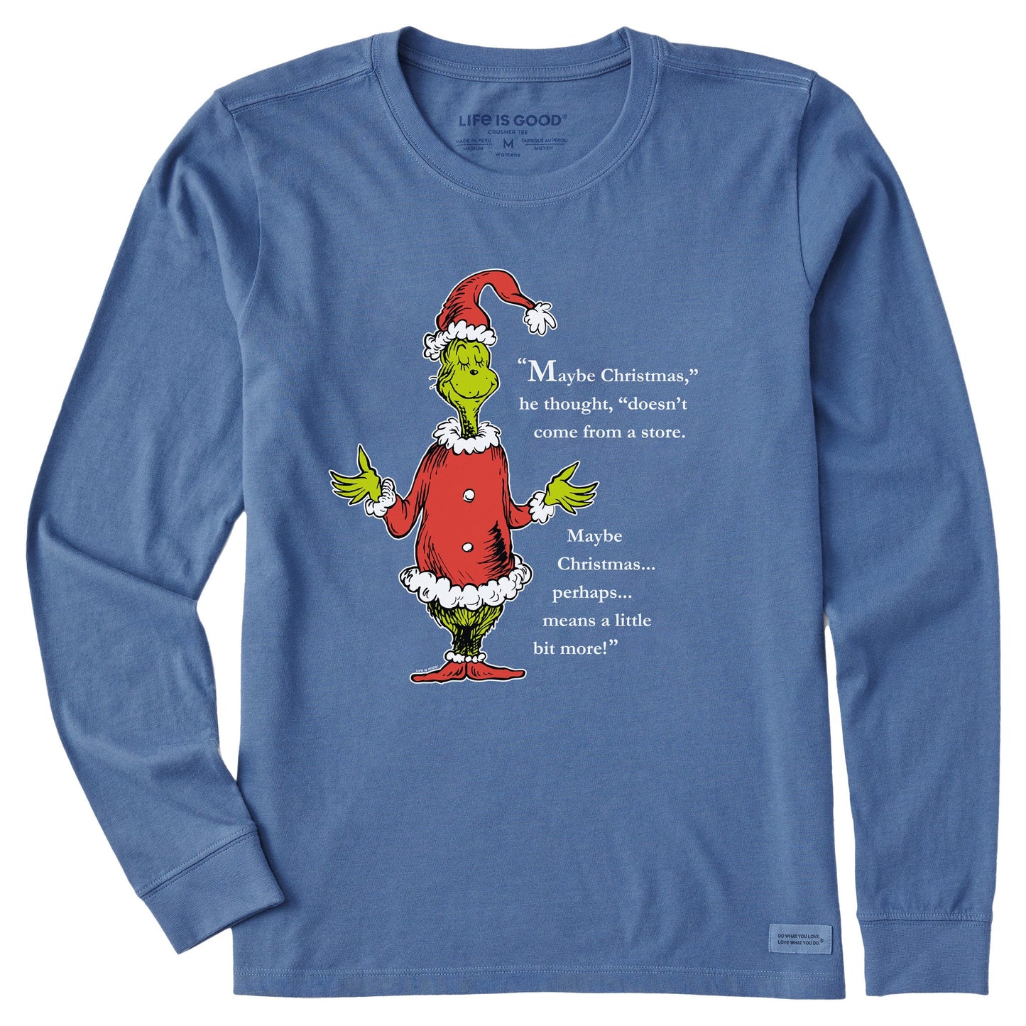 Women's Grinch Meaning of Christmas Long Sleeve Crusher Tee