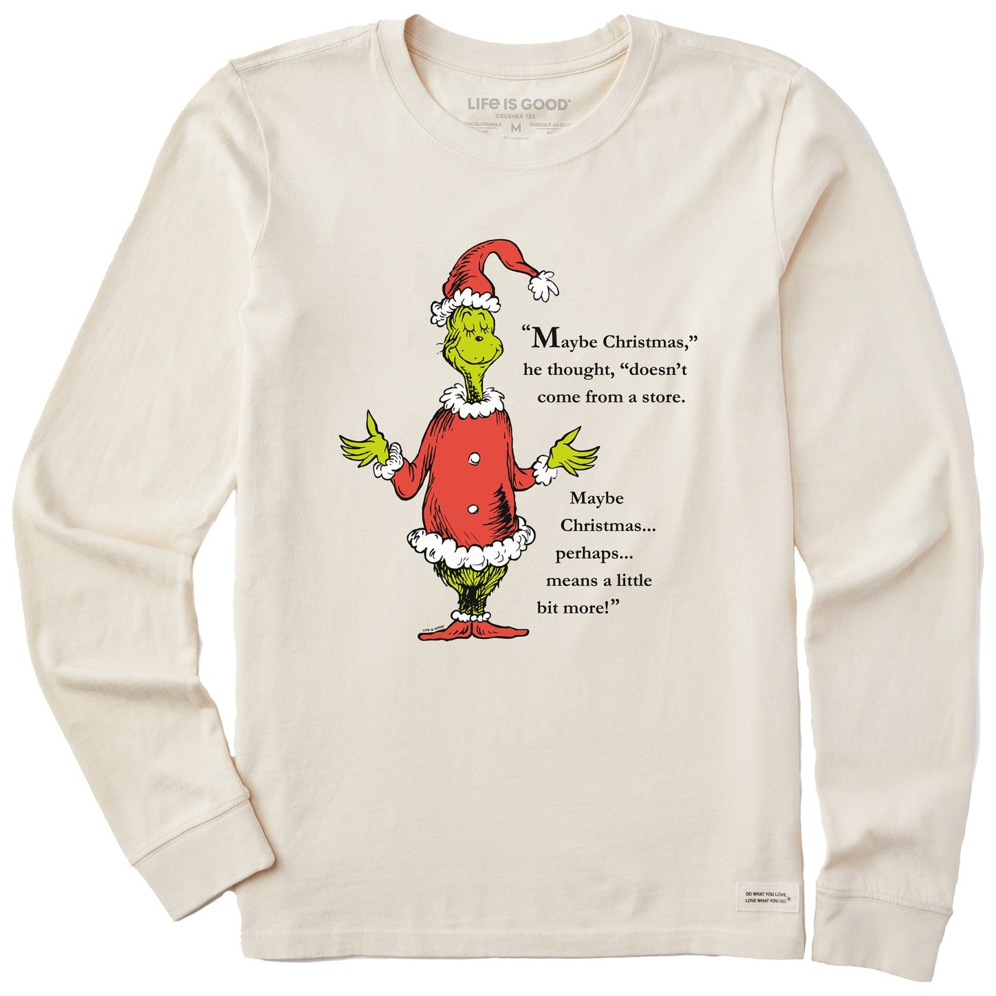 Women's Grinch Meaning of Christmas Long Sleeve Crusher Tee