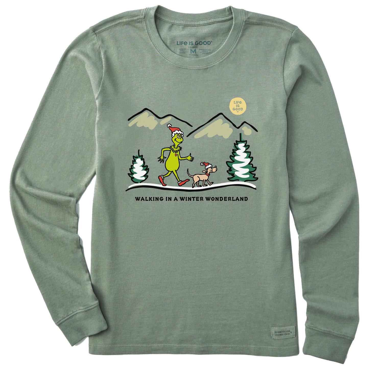 Women's Grinch and Max Scape Long Sleeve Crusher Tee