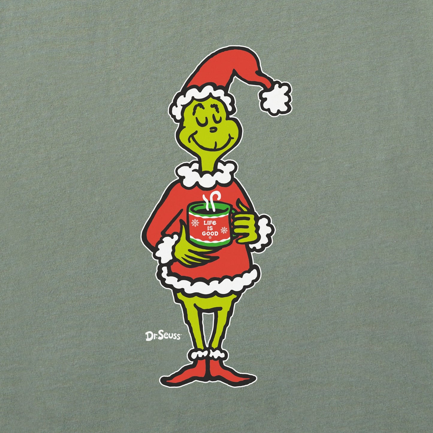 Women's Coffee Makes me Less Grinchy Long Sleeve Crusher Tee