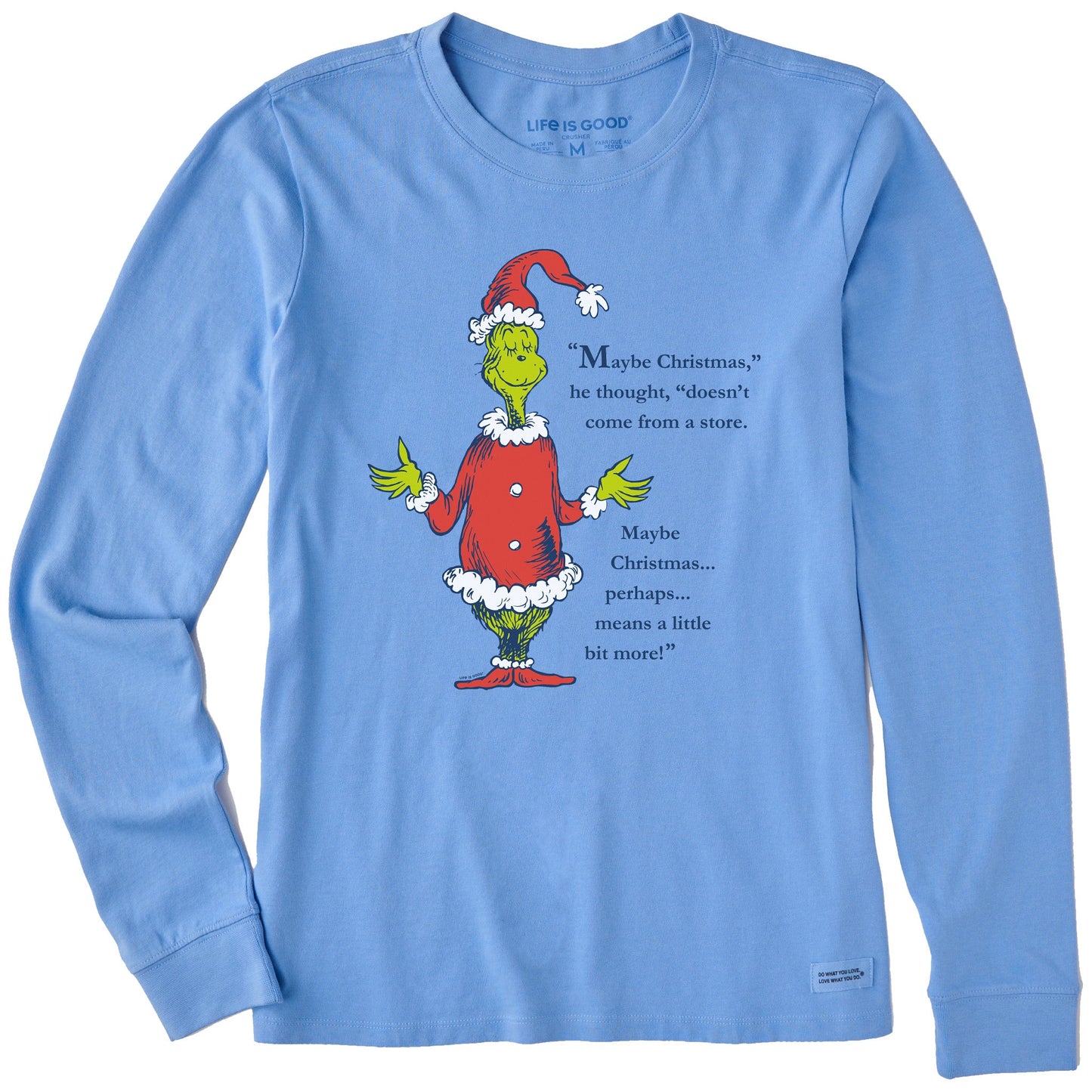 Women's Grinch Meaning of Christmas Long Sleeve Crusher Tee