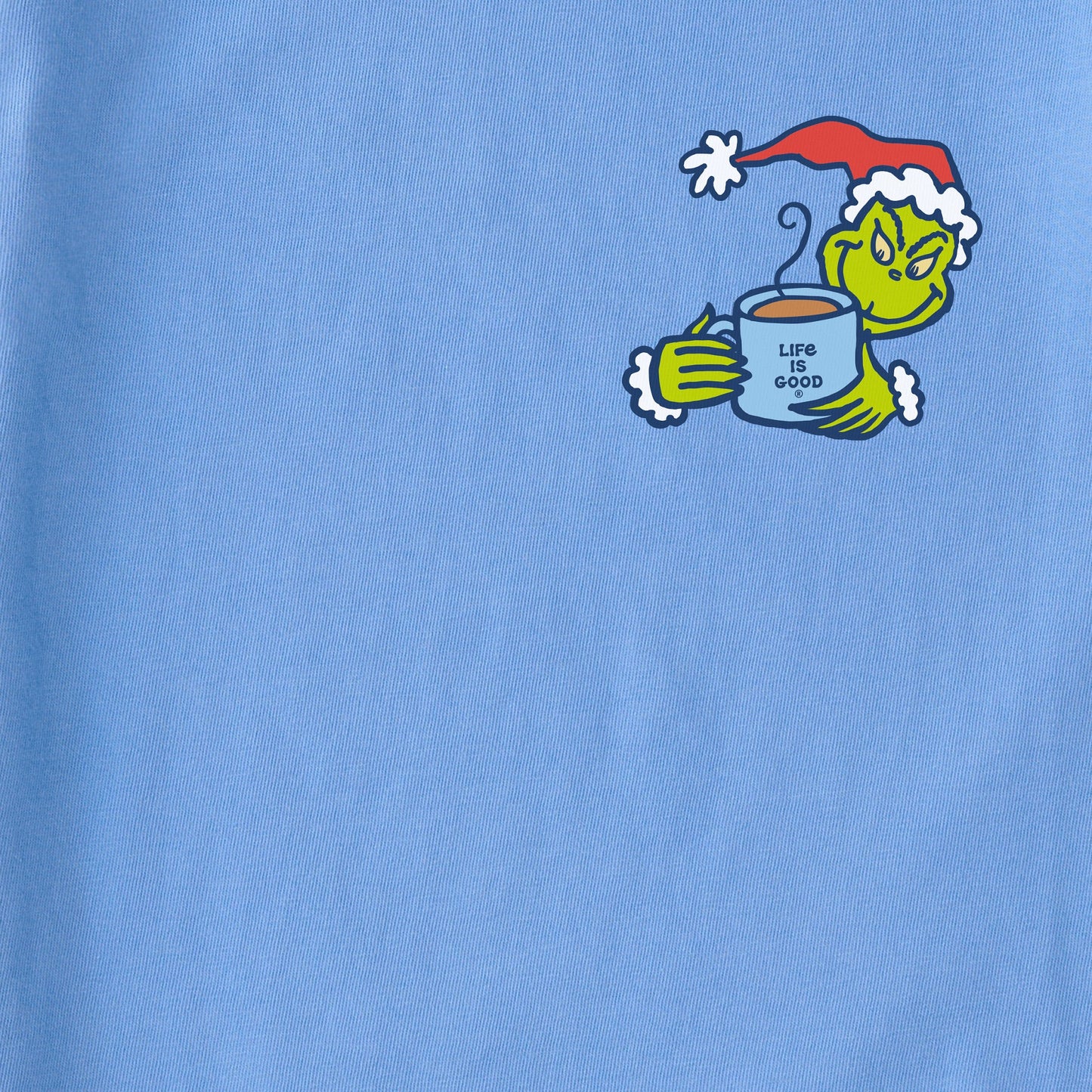 Women's Grinch Coffee Makes Me Less Grinchy Long Sleeve Crusher Tee
