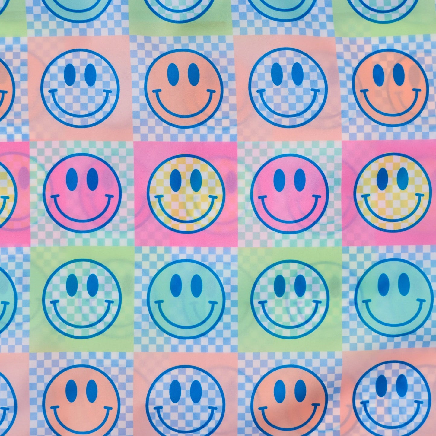 Checkered Smiles Roll and Go Tote