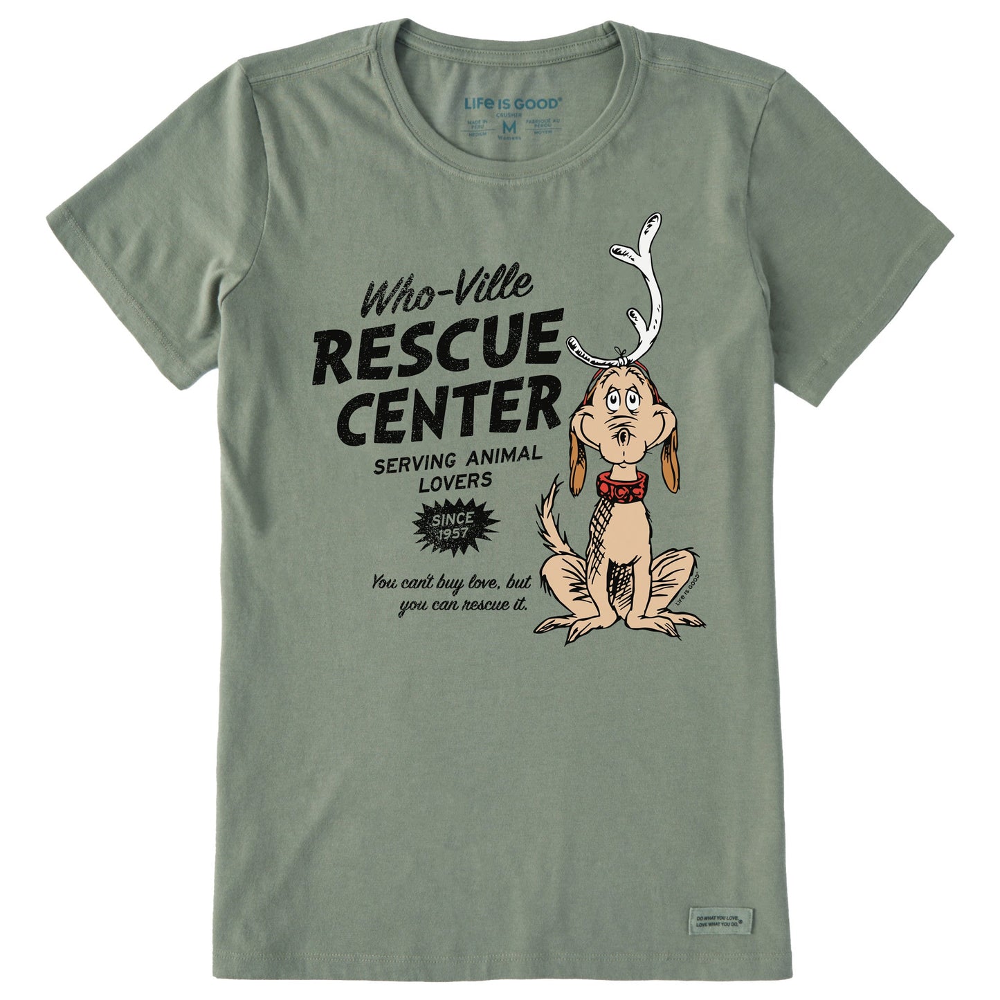 Women's WhoVille Rescue Center In Color Short Sleeve Crusher Tee