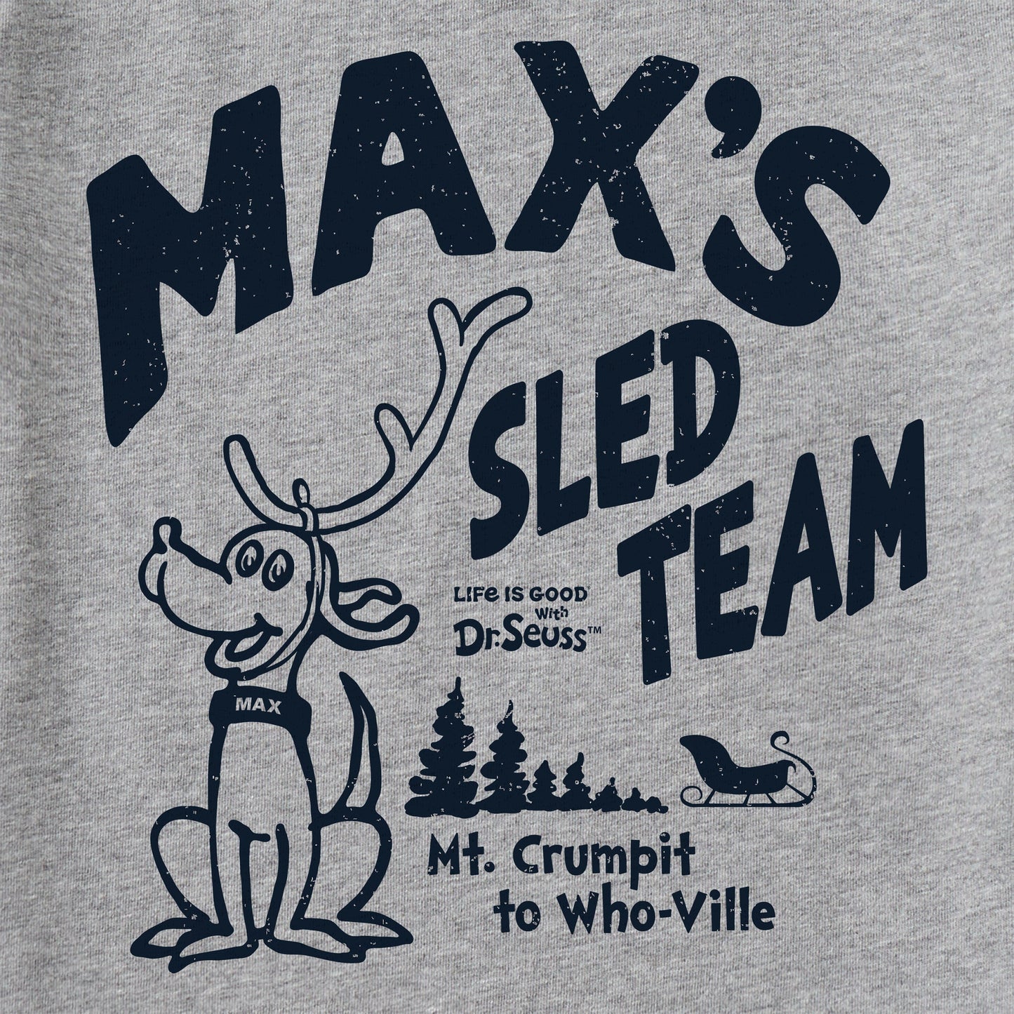 Kids Max's Sled Team Long Sleeve Crusher Tee