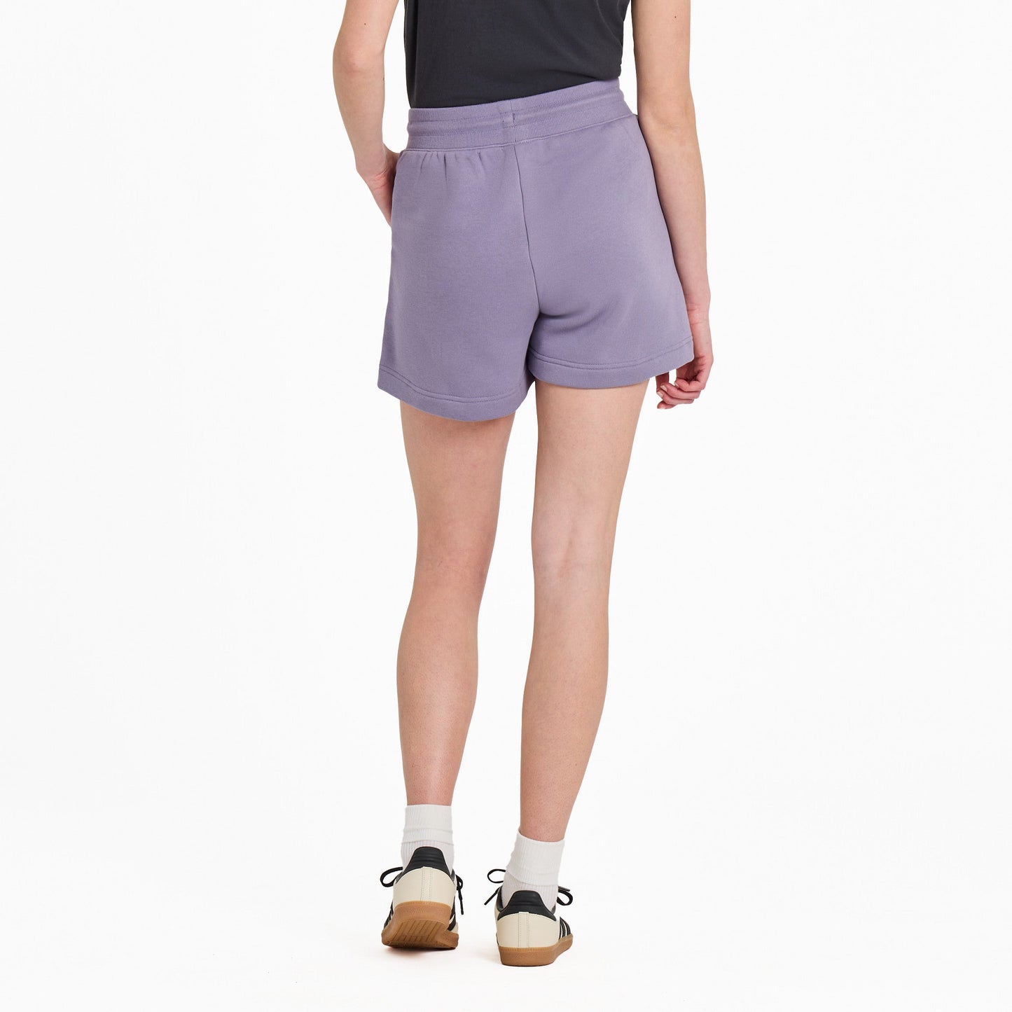 Women's Solid Good Vibes Fleece Shorts