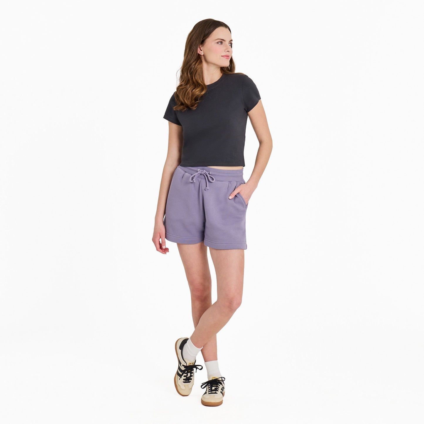 Women's Solid Good Vibes Fleece Shorts