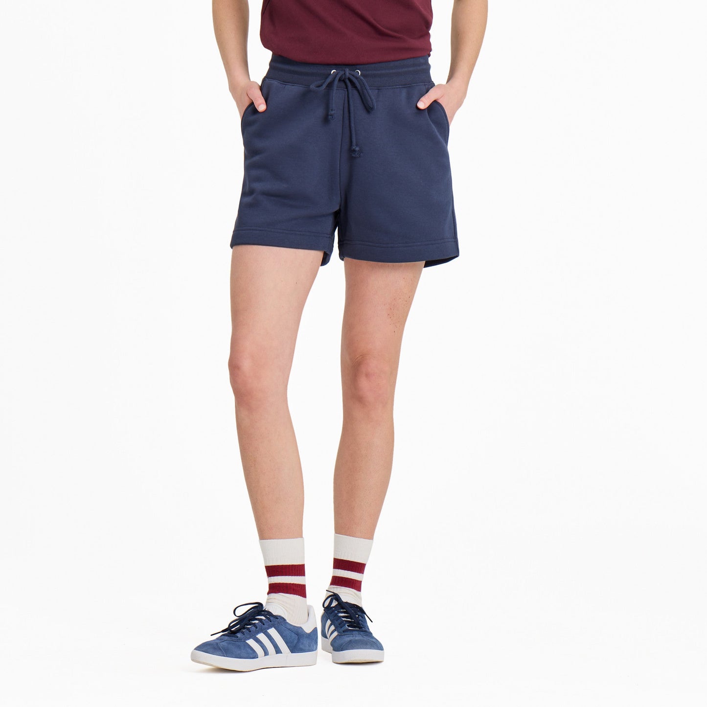 Women's Solid Good Vibes Fleece Shorts