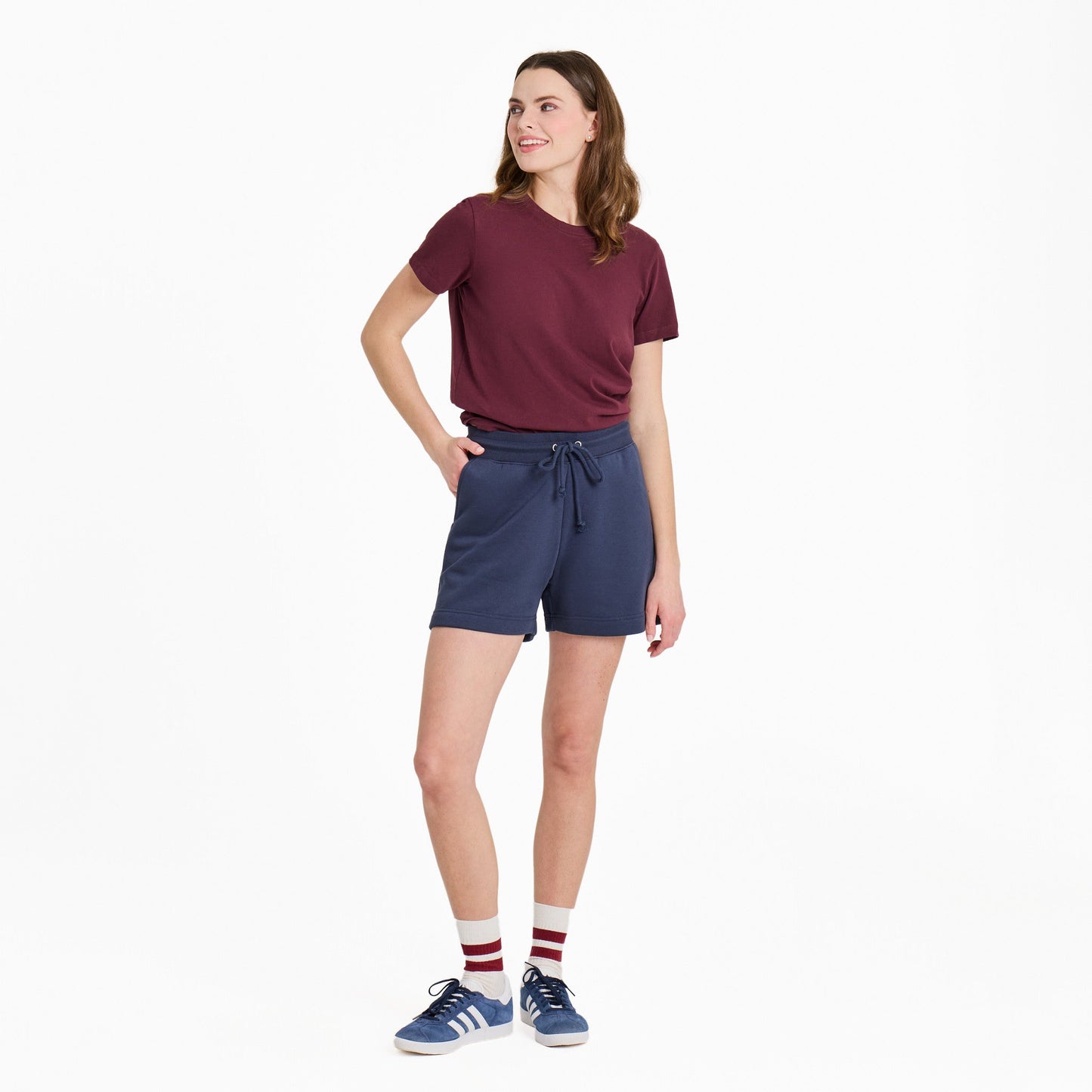 Women's Solid Good Vibes Fleece Shorts