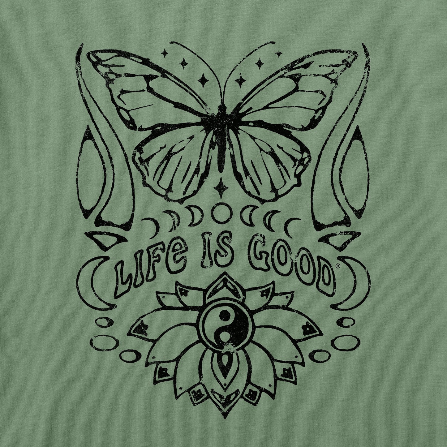 Women's Butterfly Yin Yan Crusher-LITE Shrunken Tee