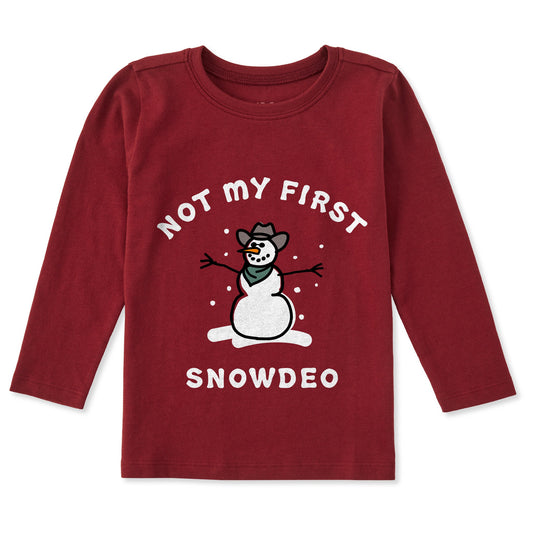 Toddler Not My First Snowdeo Long Sleeve Crusher Tee