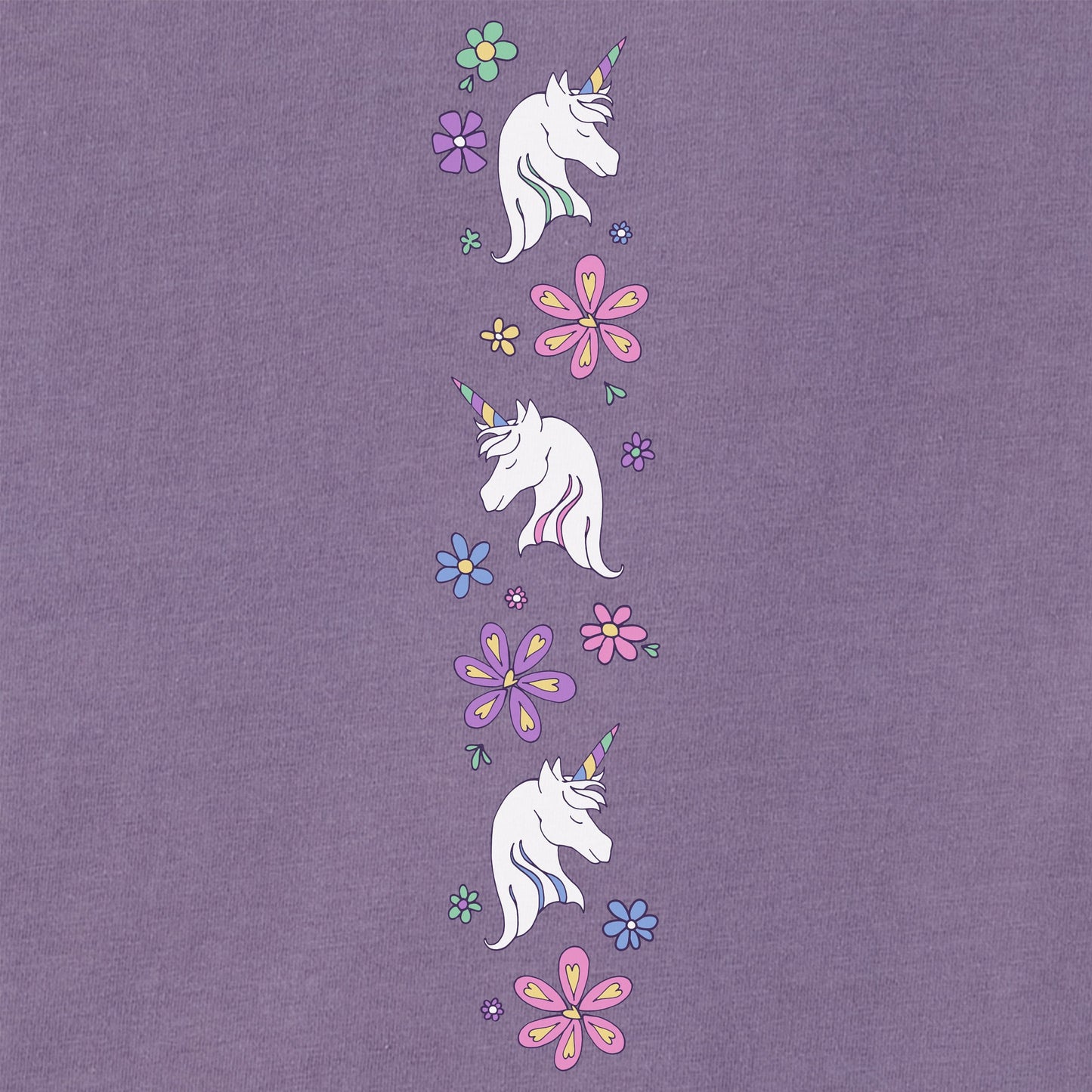 Toddler Unicorn Flowers Long Sleeve Crusher Tee
