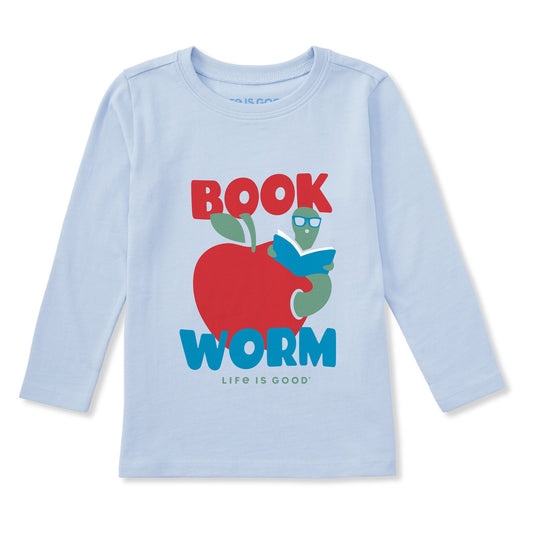 Toddler Book Worm Long Sleeve Crusher Tee