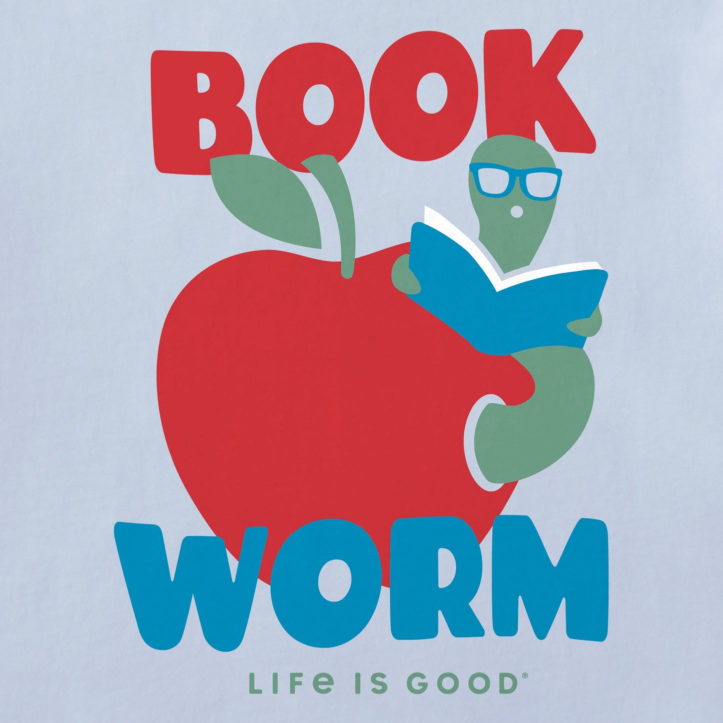 Toddler Book Worm Long Sleeve Crusher Tee