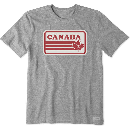 Men's Canada Maple Stripes Short Sleeve Crusher Tee