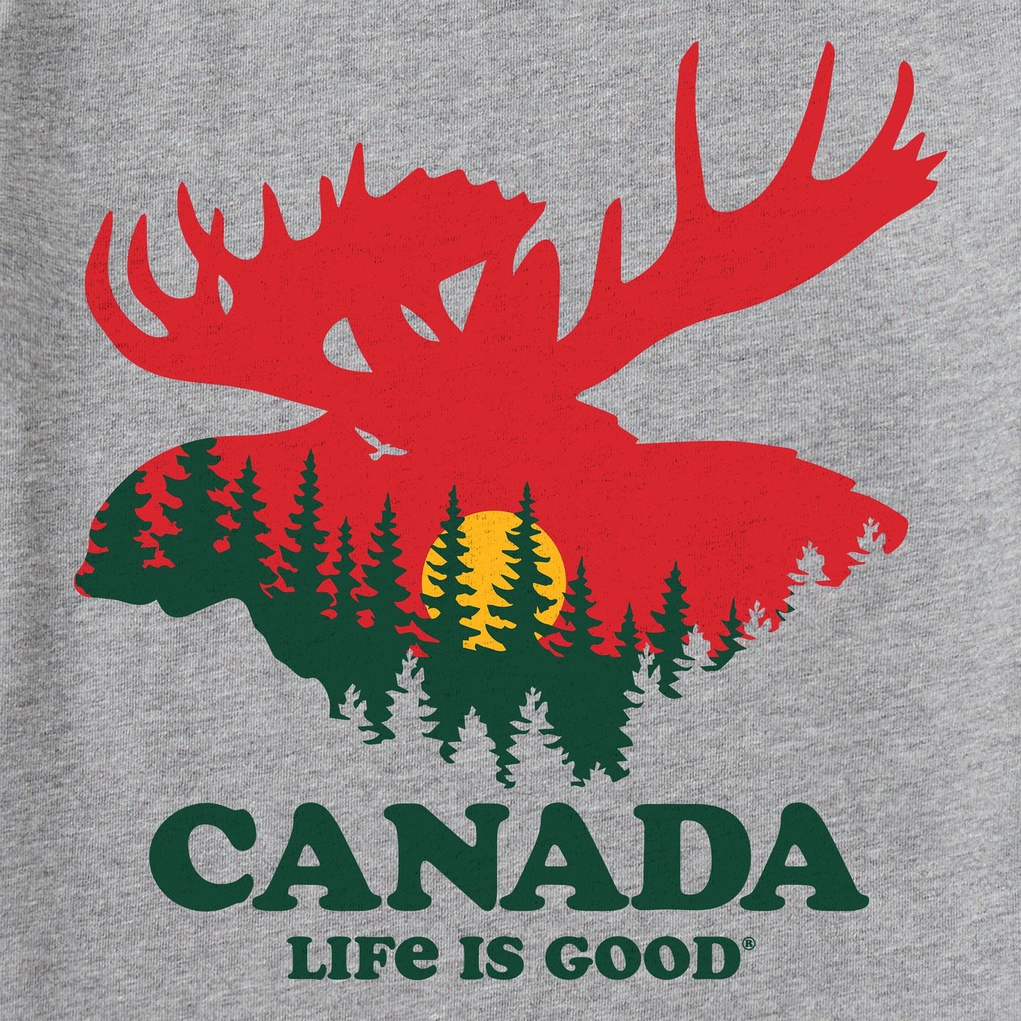 Men's Landscape Moose Canada Short Sleeve Crusher Tee