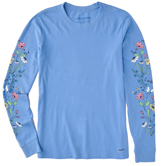 Women's Wildflowers and Bees Long Sleeve Crusher Tee