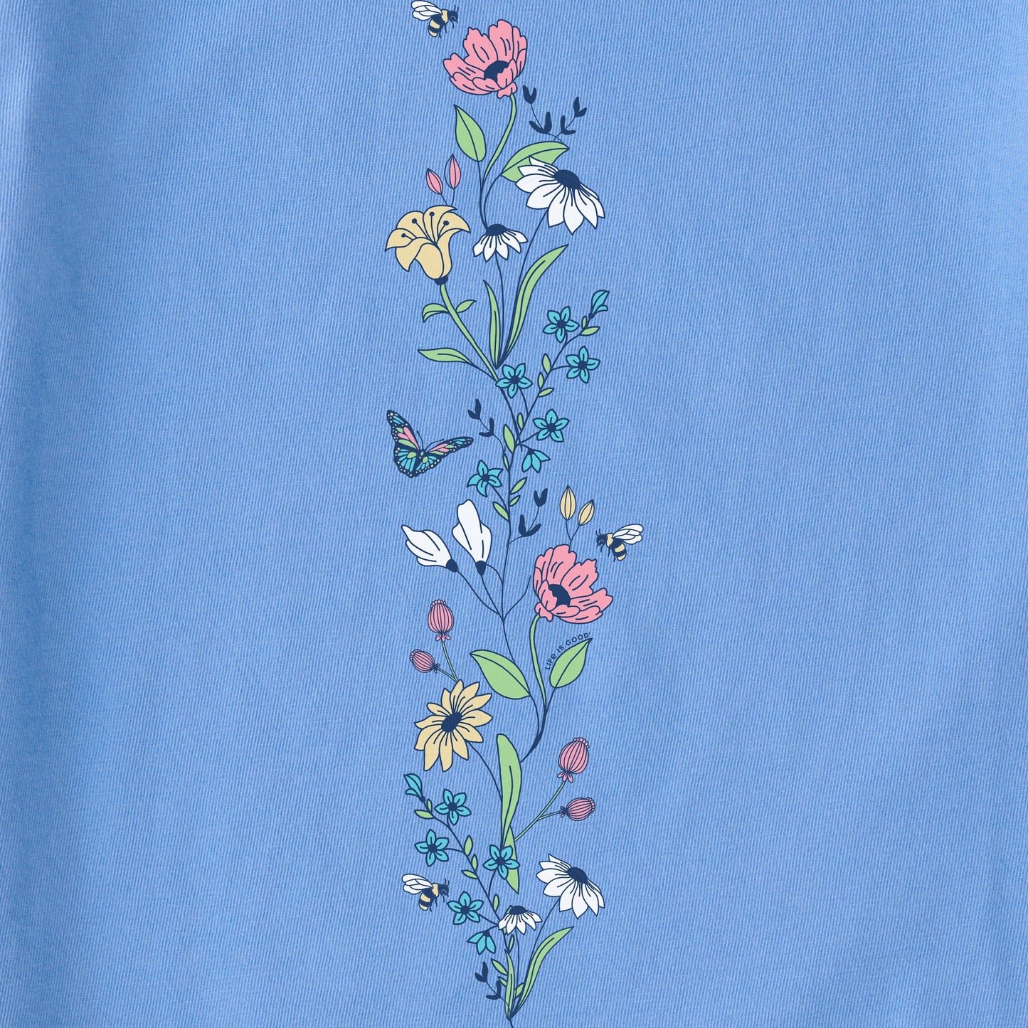 Women's Wildflowers and Bees Long Sleeve Crusher Tee