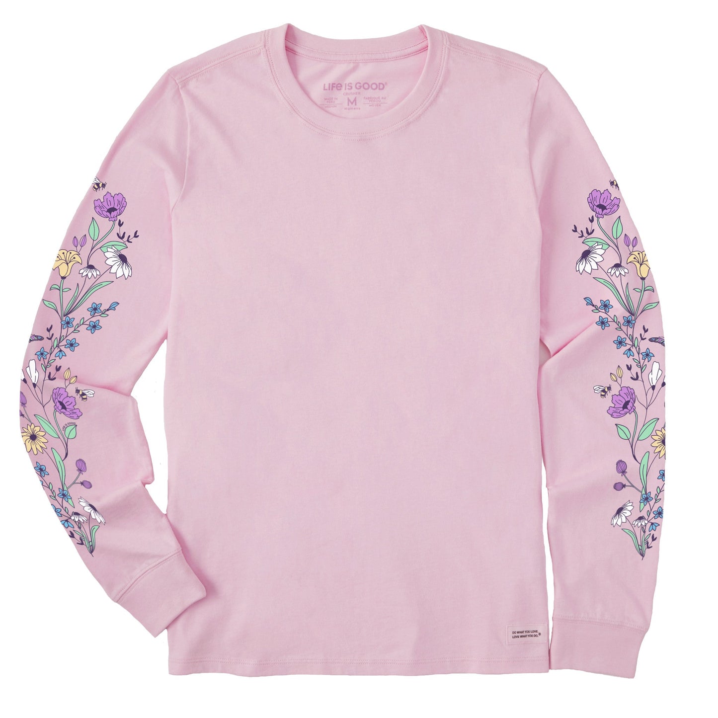 Women's Wildflowers and Bees Long Sleeve Crusher Tee