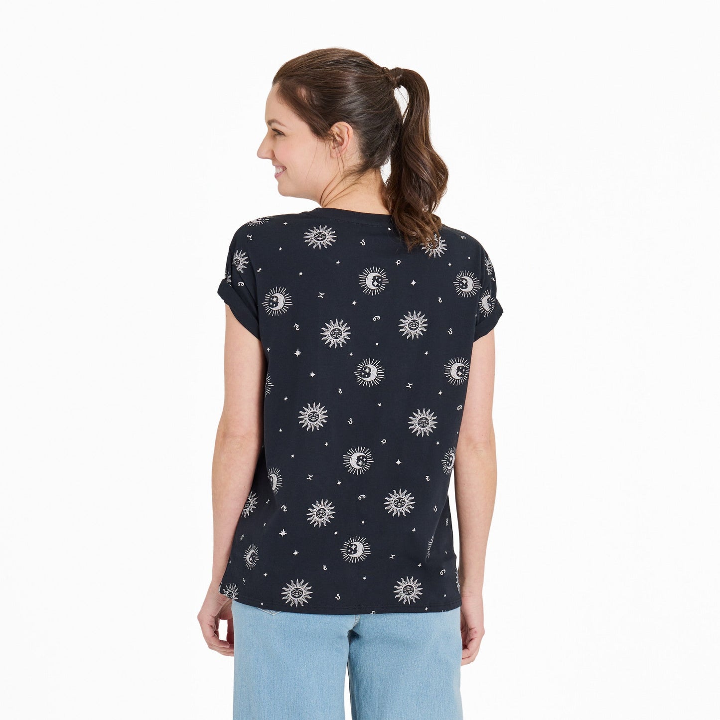 Women's Celestial Zodiac Pattern Crusher-LITE Easy Vee