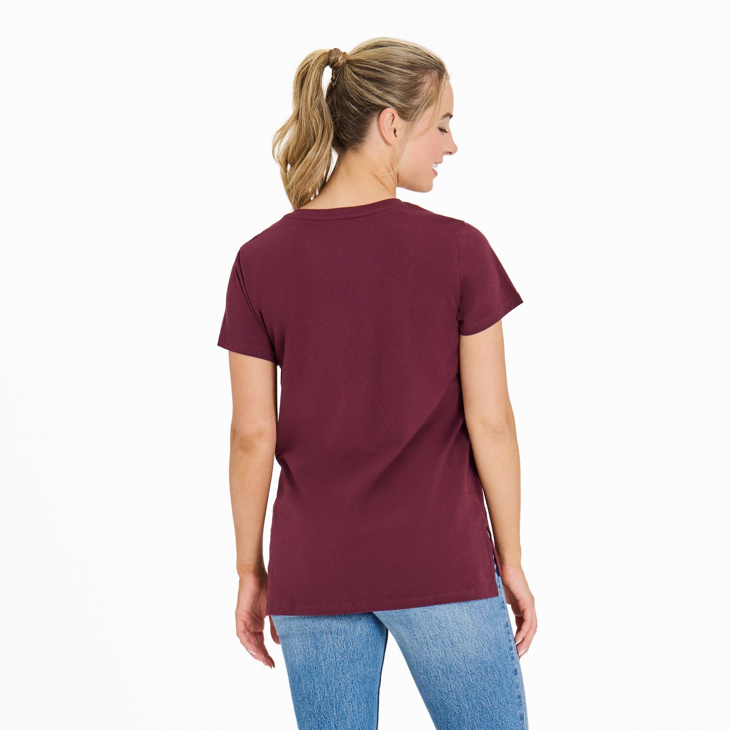 Women's Solid Modal Ribbed Tee
