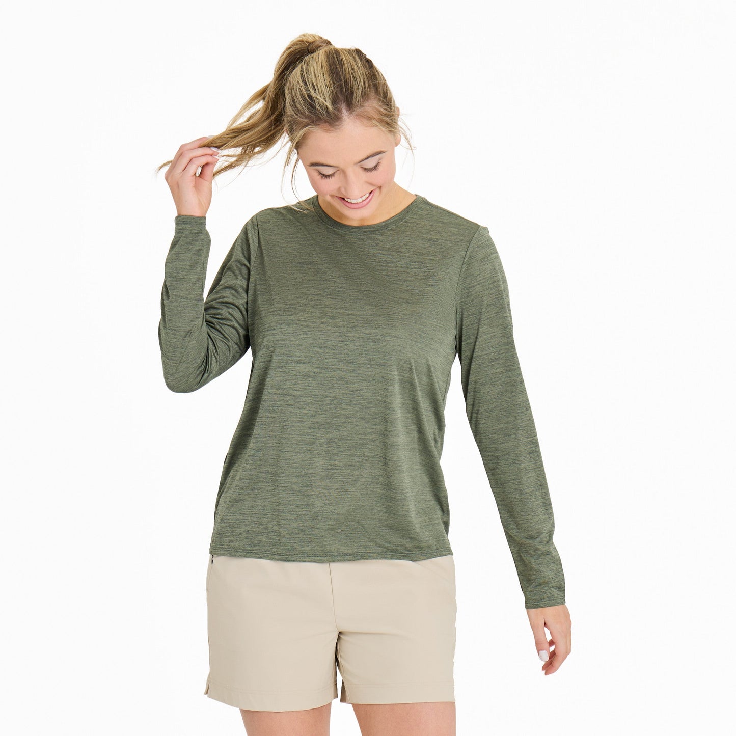 Women's Solid Long Sleeve Sun Crusher Tee