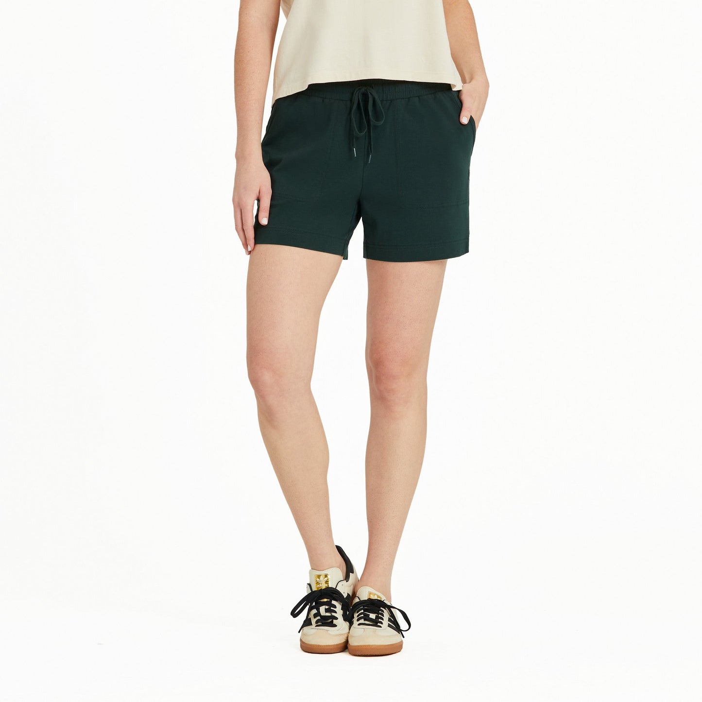 Women's Solid Crusher-FLEX Shorts