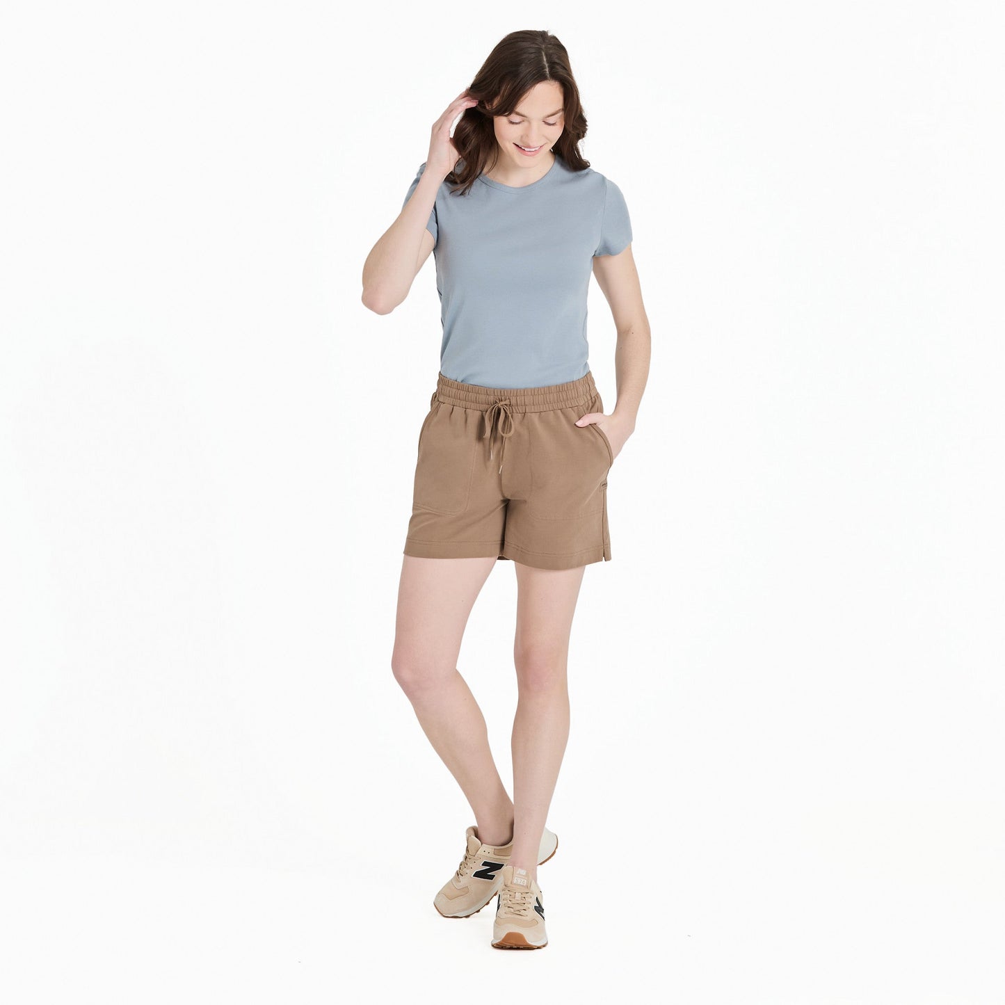 Women's Solid Crusher-FLEX Shorts