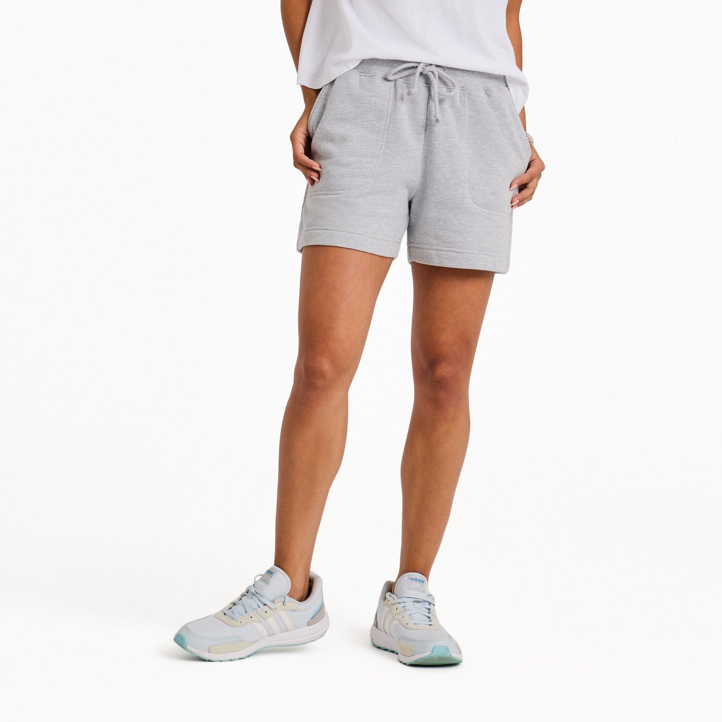 Women's Solid Good Vibes Fleece Shorts