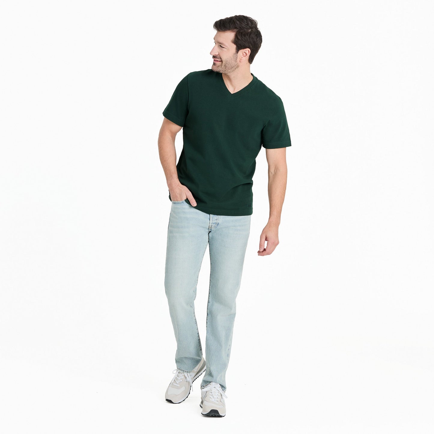 Men's Solid Short Sleeve Crusher Vee