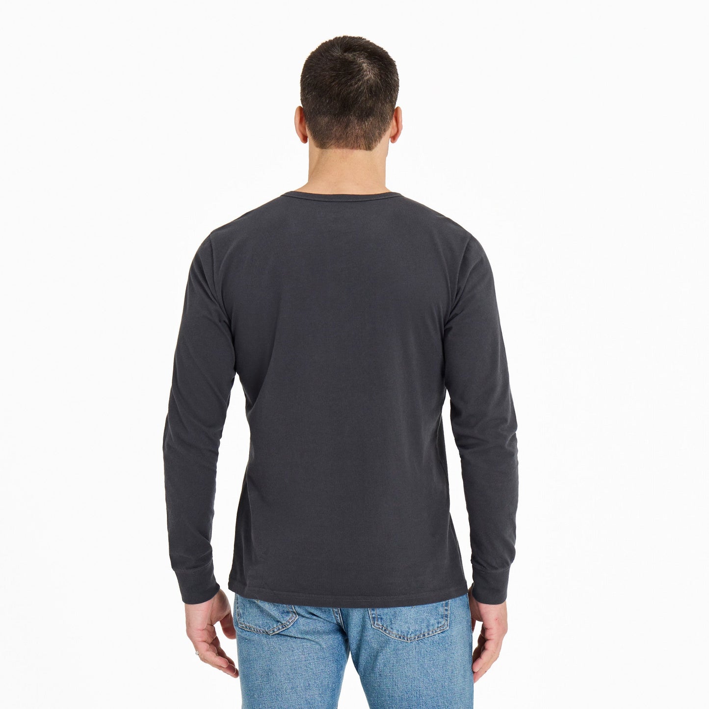 Men's Solid Long Sleeve Crusher-LITE Slim Fit Henley