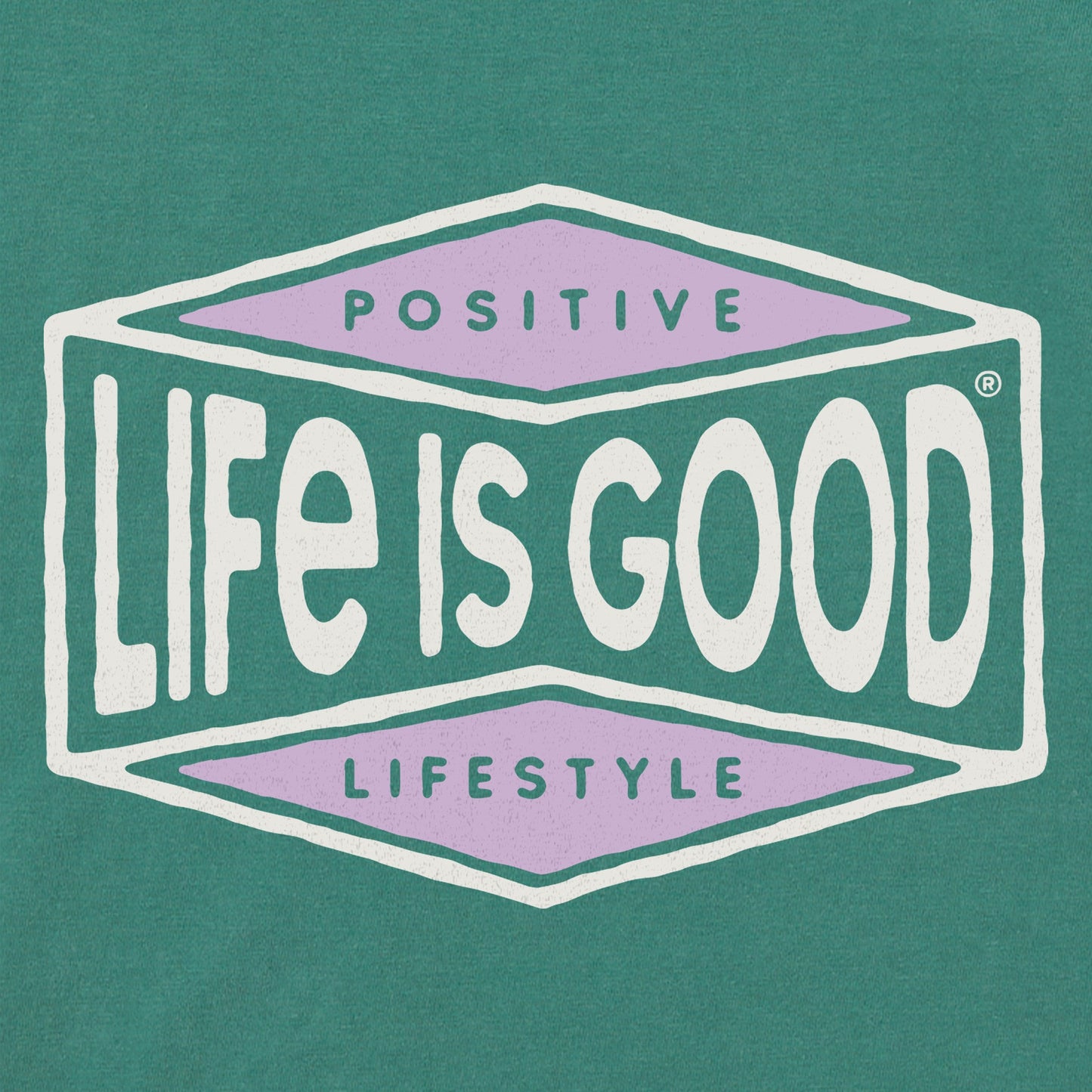 Women's Positive Lifestyle Hexagon Short Sleeve Crusher Boxy Tee