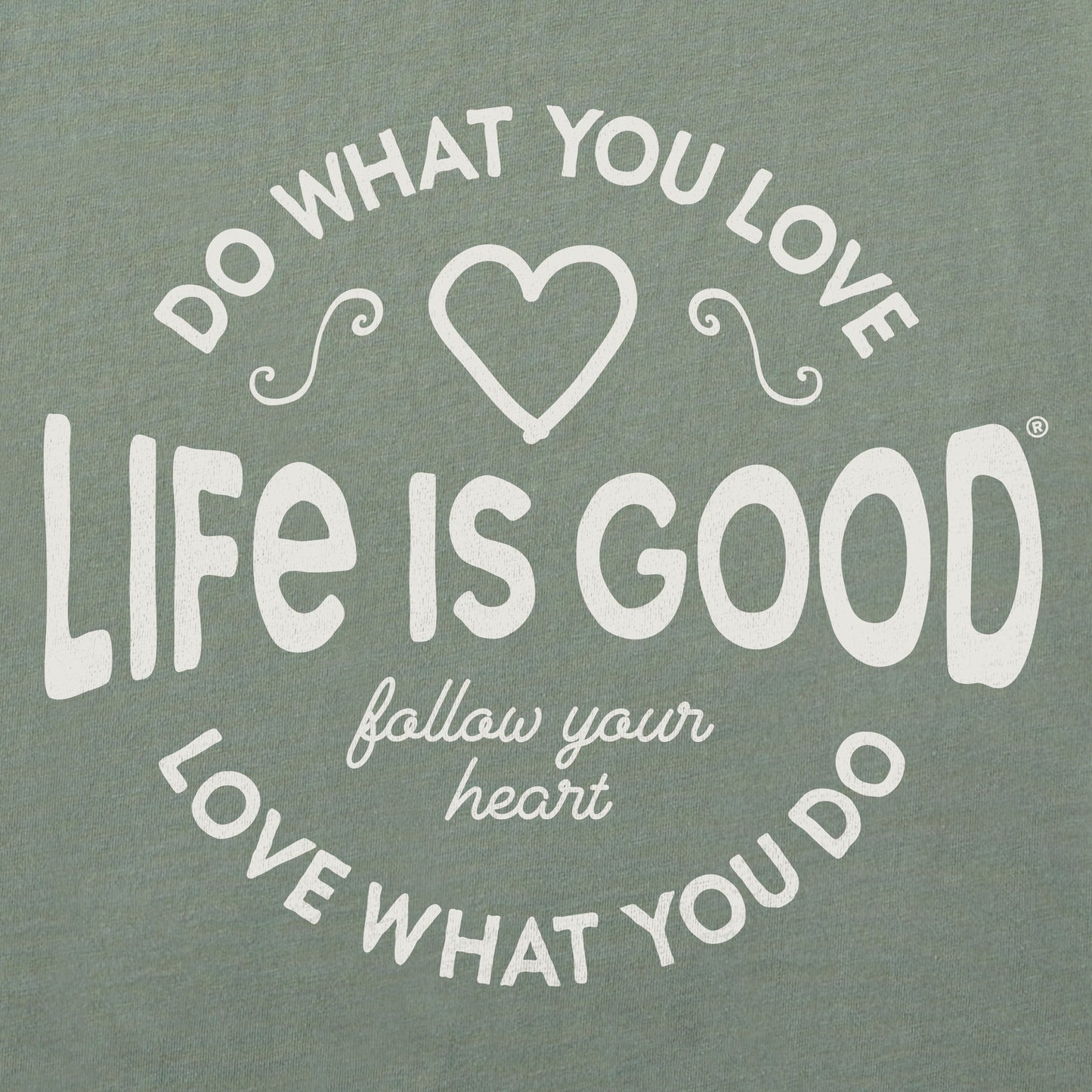 Women's DWYL Heart Short Sleeve Crusher Boxy Tee