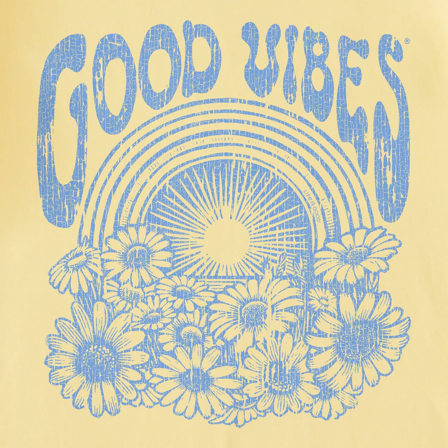 Women's Good Vibes Flowers Short Sleeve Tee