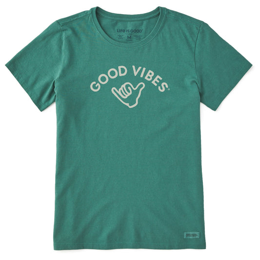 Women's Good Vibes Shaka Short Sleeve Crusher Tee