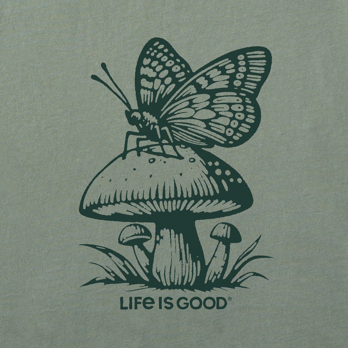 Women's Mushroom Butterfly Short Sleeve Crusher Tee
