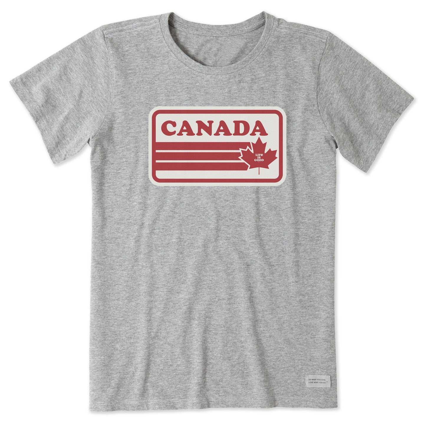 Women's Canada Maple Stripes Short Sleeve Crusher Tee