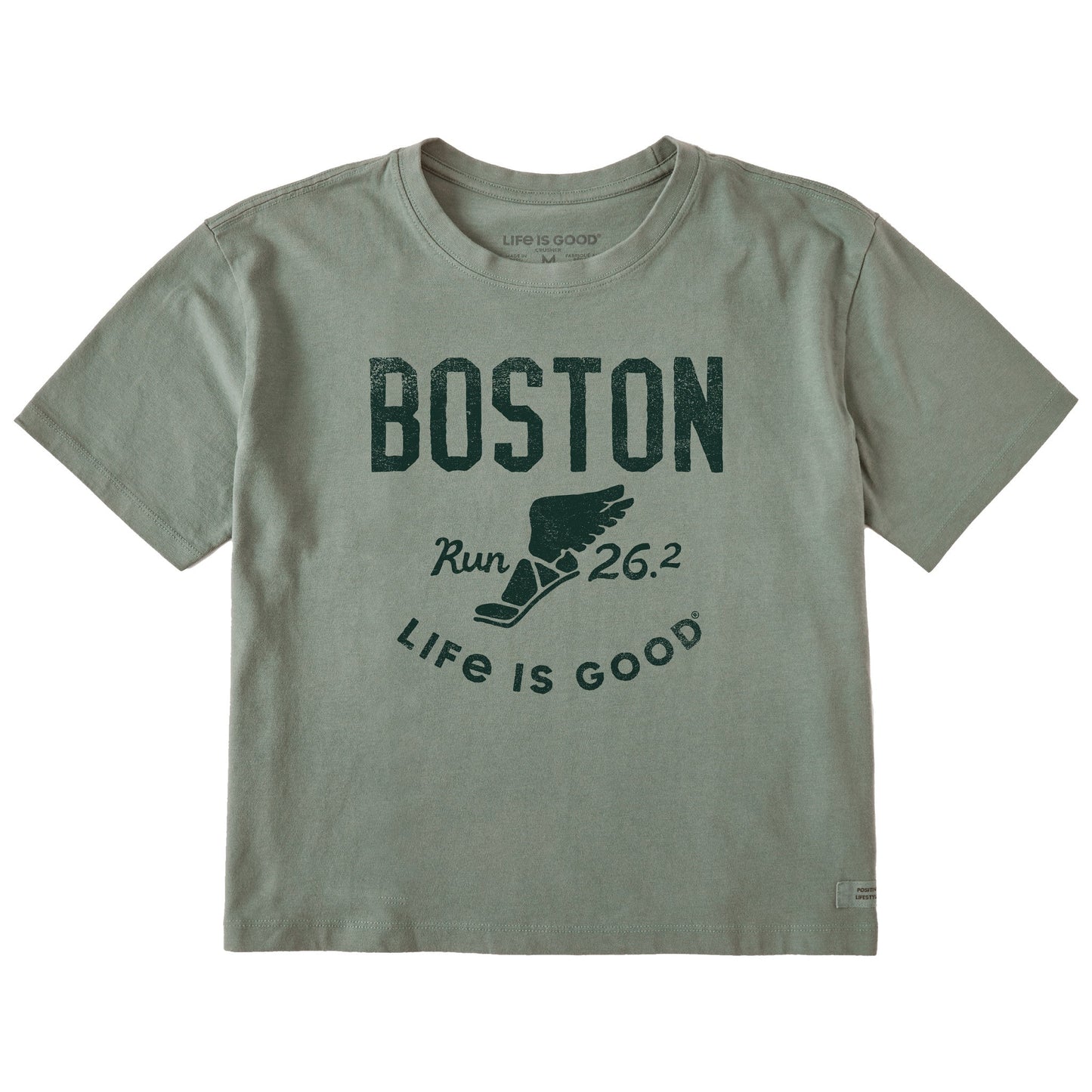 Women's Boston 26.2 Wings Short Sleeve Crusher Boxy Tee