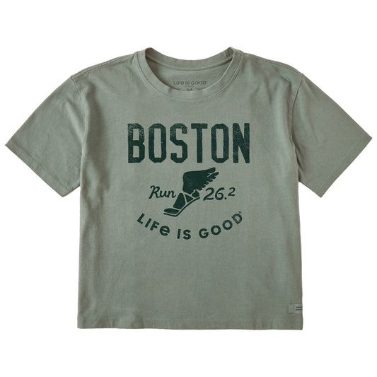Women's Boston 26.2 Wings Short Sleeve Crusher Boxy Tee