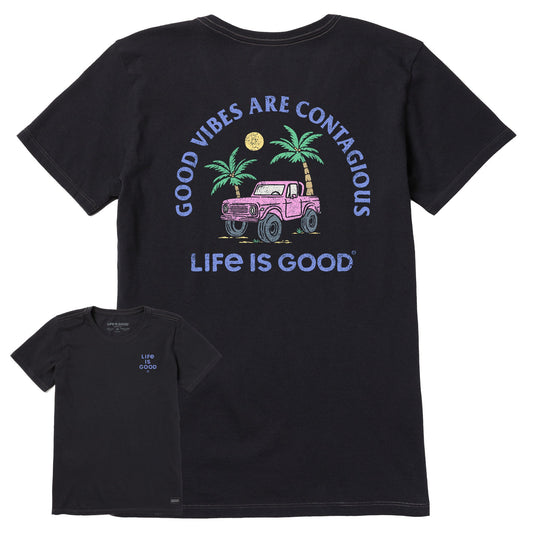 Women's Good Vibes are Contagious ATV Short Sleeve Tee