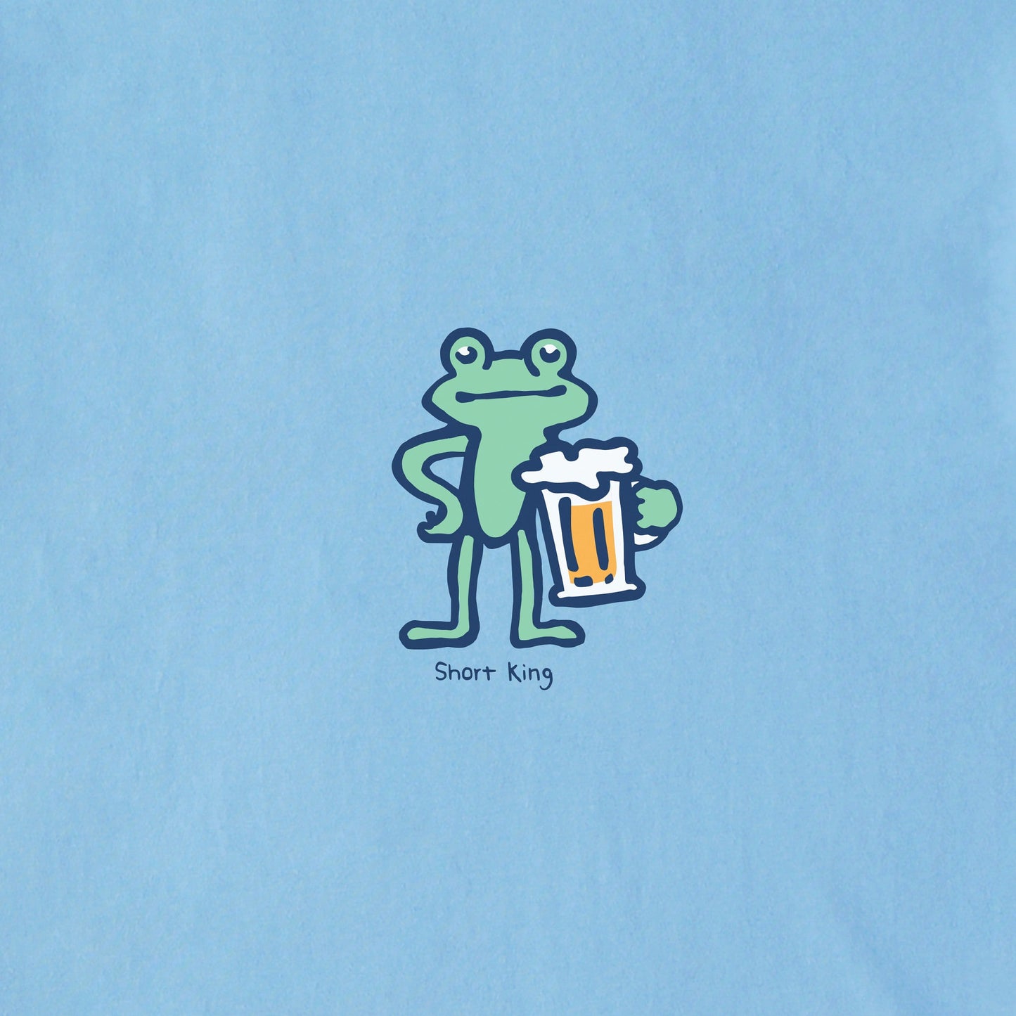 Men's Quirky Short King Frog Short Sleeve Crusher Tee