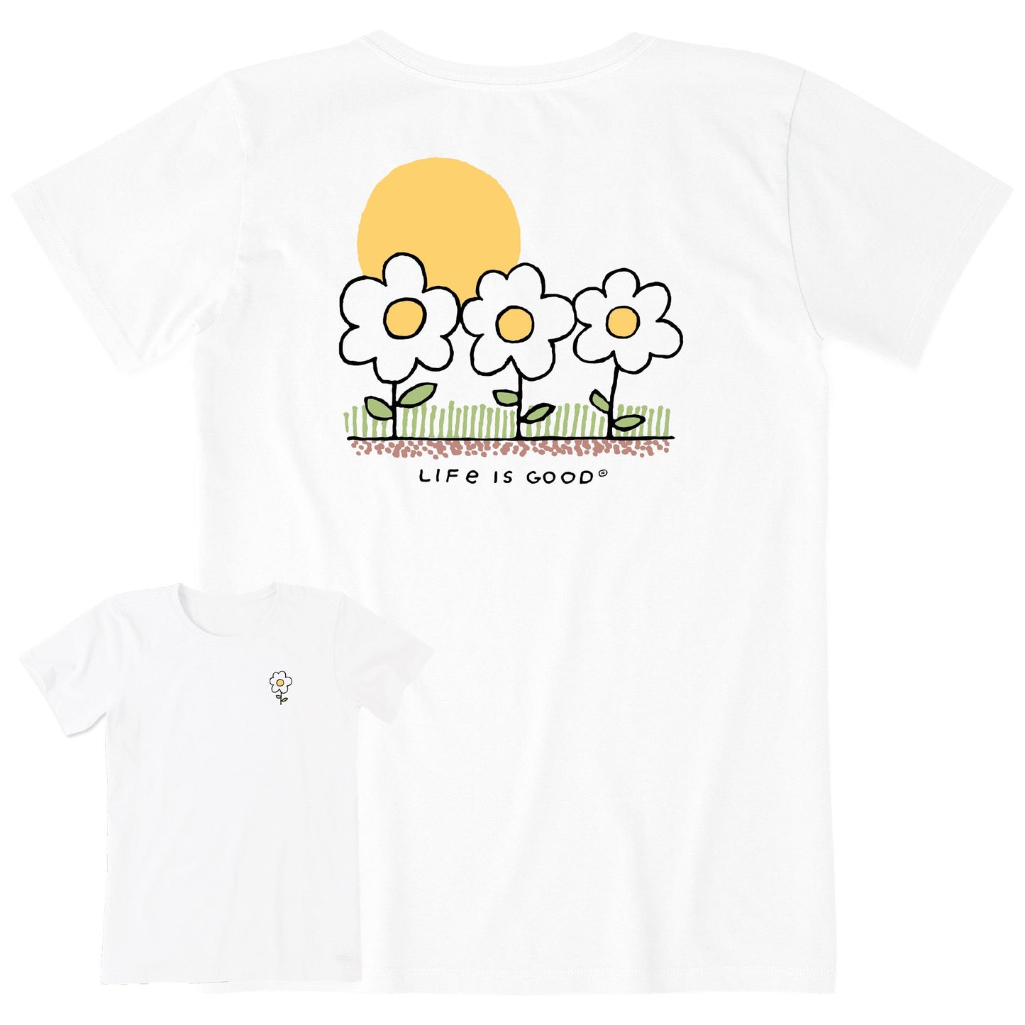 Women's 3 Little Flowers Short Sleeve Tee